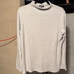Express Light Gray Long Sleeve Shirt